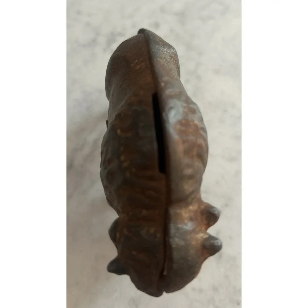 Vintage Cast Iron Buffalo Bison Coin Still Bank 3 1/2